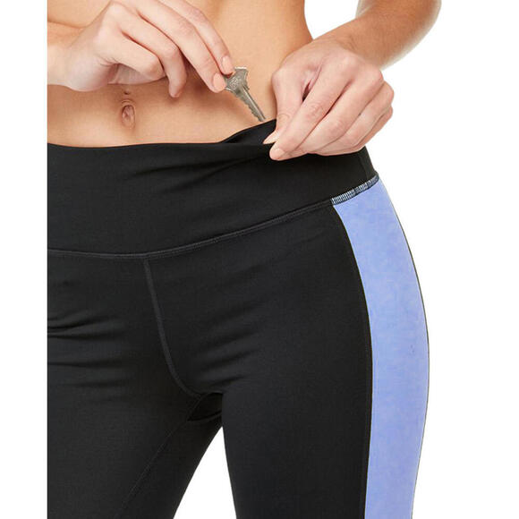 Ideology Women's Colorblocked Cropped Leggings Noir Pery Ice sz. XXL - Picture 2 of 5